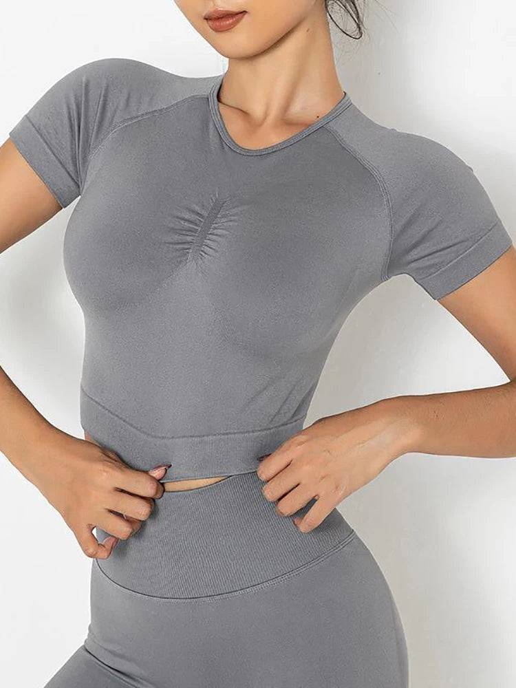 Seamless Athletic Crop Top - Haileys Gymwear