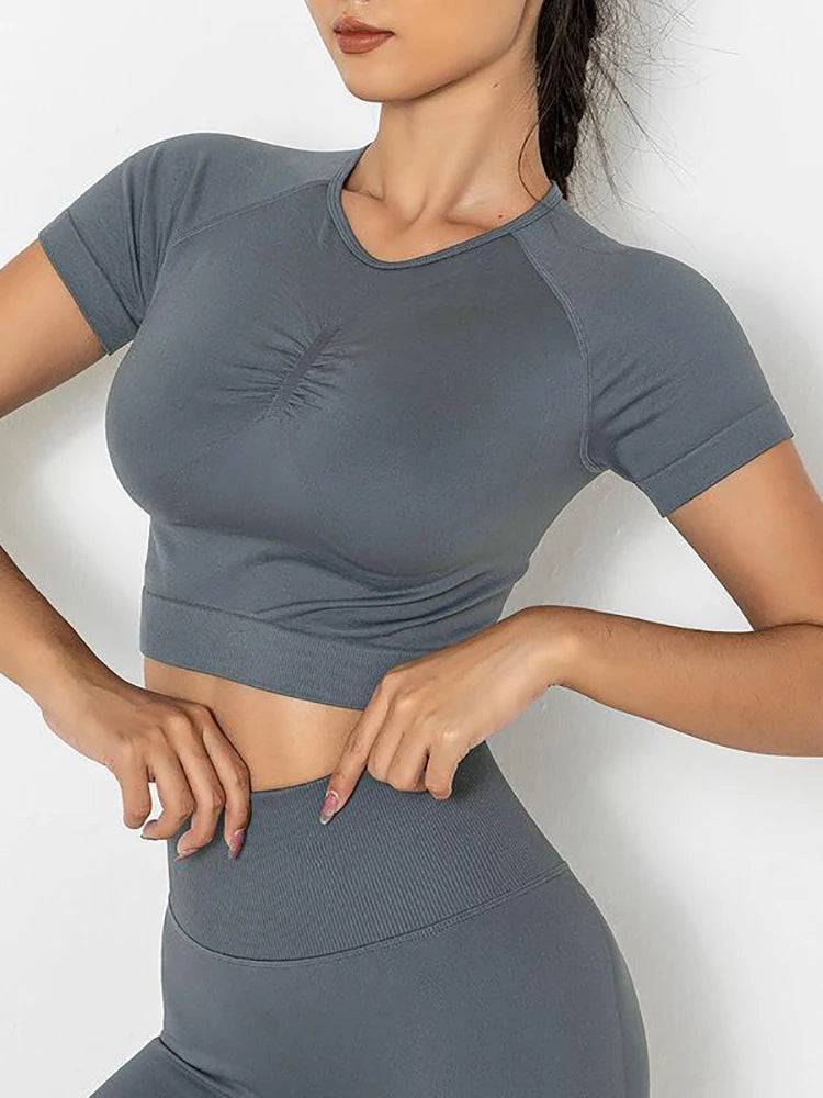 Seamless Athletic Crop Top - Haileys Gymwear