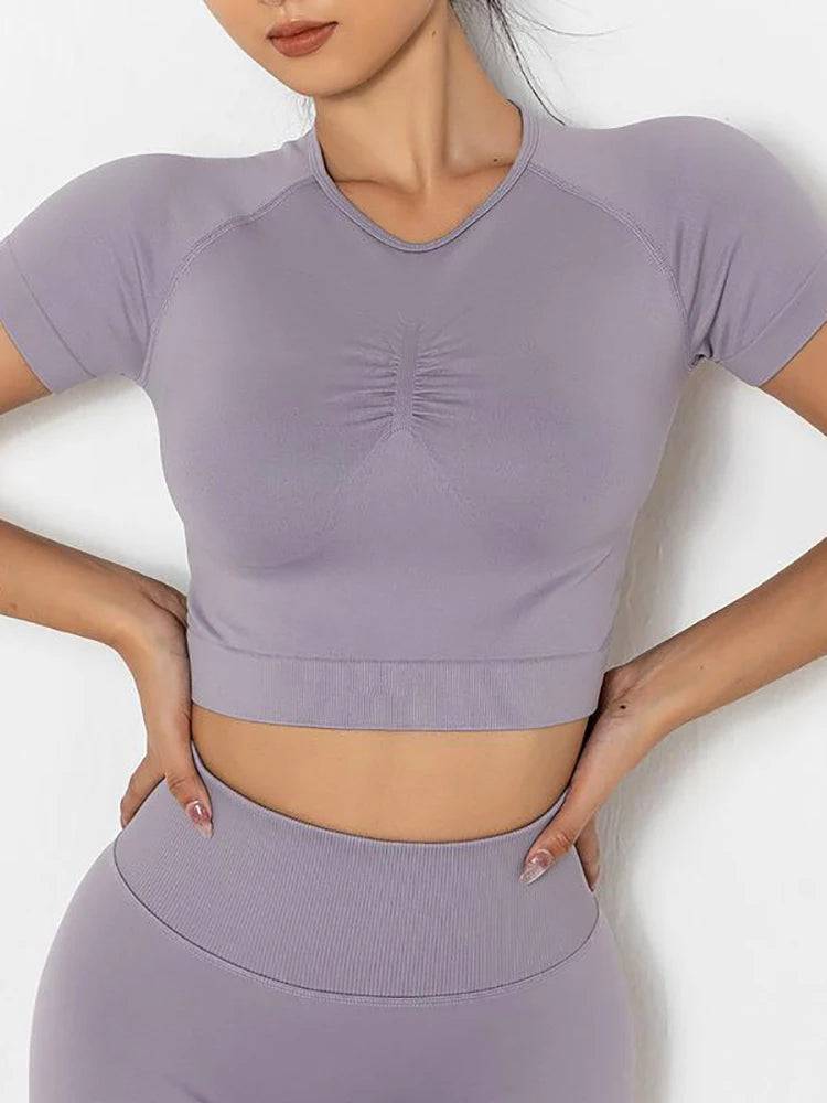 Seamless Athletic Crop Top - Haileys Gymwear