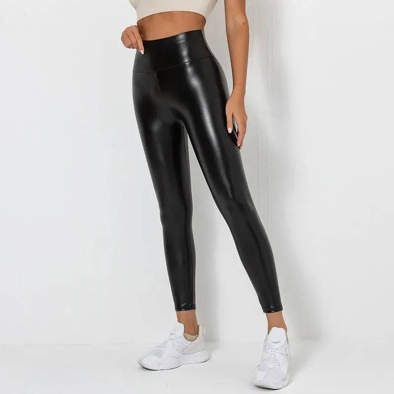 Scrunched Leather Pants - Haileys Gymwear